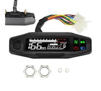 Motorcycle Speedometer - Digital Motorcycle Gauge Cluster, LCD Screen Tachometer | 6 Gear Indicator With Mph/Km/H Speedometer, Motorbike Instrument Panel For Accurate Speed And Gear Display