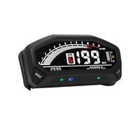 Motorcycle Speedometer Digital Motorcycle Speedometer for Speed Meter Tachometer RPM Gauge Fuel Odometer Display Dashboard Panel Universal(Only Gauge)