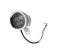 Motorcycle Speedometer Gauge 12V LED Digital Motorcycle Tachometer Gauge Oil Level Meter Iron Silver Speed Odometer Mileage Instrument Panel