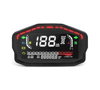 Motorcycle Speedometer Gauge Motorcycle Thermometer Digital 12V Speed Meter Tachometer Universal Board Motorcycles Dashboard Adjust Odometer