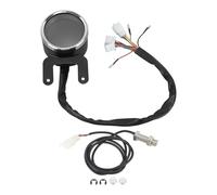 Motorcycle Speedometer Gauge, Multi Purpose LCD Backlight Tachometer Fuel Light Battery Indicator - Dual Color LED Backlight, Water Resistant, Ideal for Motorbike Modification