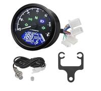 Motorcycle Speedometer Motorcycle 12000 RPM Meter LCD Speedometer Odometer Tachometer Motorbike Gauge Motorcycle Fuel Level Gauge Tachometer(With sensor bracket)