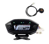 Motorcycle Speedometer Odometer Tachometer Dash Board Dashboard LCD ..Digital Panel 13000 RPM For 1 2 4 Cylinder Universal Meter Digital Gauge