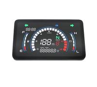 motorcycle Speedometer Tachometer 12000RPM Motorcycle Digital Tachometer Dashboard Board Universal Adjustable Dual Tachometer Odometer