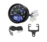 motorcycle Speedometer Universal Motorcycle Instrument Digital Tachometer Meter Sensor Tachometer 0~12000RPM 12V Dual Odometer Tachometer