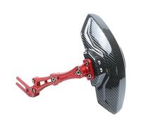 Motorcycle Splash Guards 10" Universal Tire Rotatable Motorcycle Adjustable Rear Fender(RED)
