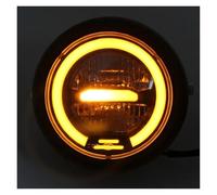 Motorcycle Spot Lights 6 Inch Motorcycle Led Headlight Universal 6" Round Head Light For Sportster For Cafe For Racer(Yellow)