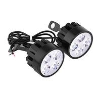 Motorcycle Spotlight Headlight LED Lamp, 2 Pcs 12V 24W Waterproof Driving Light Fog Lamp Led Spot Lights Ultra-bright Motorbike Spot Light Motorcycle Led Spot Lights with 4 LED White Light 3000LM