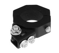 Motorcycle Spotlight Mount Bracket for Handlebar and Front Fork | Aluminum Alloy Build, Angle Adjustable Tube Clamp, Black Finish, Stable Fit on Rough Roads
