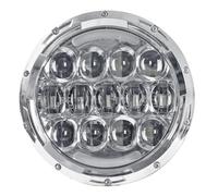 Motorcycle Spotlights Black/Chrome 7 Inch Led Motorcycle Headlight For Sportster For Softail For Dyna For Fat Boy DRL 7'' Auxiliary Headlights Spotlight Lamp(Chrome A)