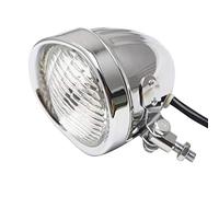 Motorcycle Spotlights,Motorbike Headlight Chrome Motorcycle 4inch Headlight White Light Lamp Replacement For Bobber Touring Custom Bikes