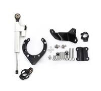 Motorcycle Stabilizer Dampers For YA&MA&HA For MT07 FZ07 2020-2023 Motorcycle Steering Damper Stabilizer Bracket Mounting Support Kit Holder(Silver)