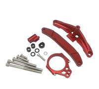 Motorcycle Stabilizer Linear Dampers Mounting Support Steering Damper Bracket Set for FZ1 For FAZER 2006-2015 Motorbike Stabilizer(A Red)