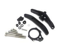 Motorcycle Stabilizer Linear Dampers Mounting Support Steering Damper Bracket Set for FZ1 For FAZER 2006-2015 Motorbike Stabilizer(A Black)