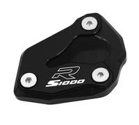 Motorcycle Stand Extension Pad For BMW S1000R S1000RR 2019-2025 Kickstand Extender Side Foot Stand Extension Pad Enlarge Support Plate(BLACK 1)