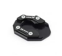 Motorcycle Stand Extension Pad For Xmax 125 250 300 350 400 Kickstand Extender Side Foot Stand Extension Pad Enlarge Support Plate(BLACK 2)