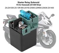 Motorcycle Starter Relay, Starter Solenoid Relay Switch Metal Plastic Atv Starter Relay Easy Installation for ZX1400 ZX-ZX1000 ZX-10R 600 ZX750 ZX900 ZZR600 ZX636