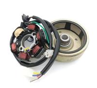 Motorcycle Stator Coil Compatible With Dio50 For Dio AF17 For AF18 For AF24 For AF27 For AF28 For AT55 Magneto Stator Coil Magneto Rotor(Dark Grey)