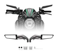 Motorcycle Stealth Wing Rear View Mirrors 360° Adjustable Aluminium Alloy Mirrors for Z1000 Z900 Z800 Z650 Universal 10mm Fitment (Small size anti-glare)
