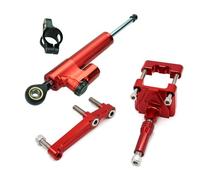 Motorcycle Steering absorber Compatible With For Ninja 250R 2008-2012 Motorcycles Steering Stabilizer Damper Bracket Mount Kit Motorbike Absorber Stabilizer(Red,C)