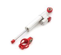 Motorcycle Steering Damper Adjustable For CFMOTO CF Moto 450NK For 700CLX 800MT 600MT Motorcycle Aluminum Steering Damper Stabilizer(Silver with Red)