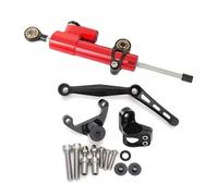 Motorcycle steering damper Compatible With Ducati For Monster 950 For Monster 950 937 2021 2022 2023 Motorcycle Steering Stabilizer Damper Bracket Handlebar Stabilizer(Red-Black)