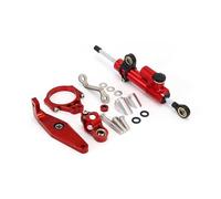 Motorcycle steering damper Compatible With For XSR900 2022-2023 Motorcycle Steering Stabilize Damper Bracket Adjustable Steering Damper Stabilizer Universal(Red)