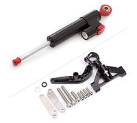 Motorcycle Steering Damper For Ninja ZX14R ZZR1400 2006-2020 Motorcycle Steering Damper Stabilizer Buffer Control Bar With Mounting Bracket Support Kit Stabilizer(Black+red)