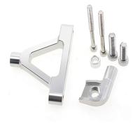 Motorcycle Steering Damper For Ninja ZX6R 2007 2008 For ZX10R 2004 2005 Motorcycle Steering Damper Stabilizer CNC Mounting Bracket Support Kit Stabilizer(Silver)