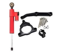 Motorcycle Steering Stabilizer For For Z800 2013-2018 Damper Stabilizer Shock Bracket Mounting Support Adjustable Linear Stabilizer(Red)