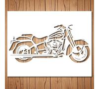Motorcycle Stencil | Punisher Motorcycles Skull Street Art Graffiti Stencils for Painting on Wood, Glass, Wall, Walls, Canvas, Glassware, Spray Painting, Airbrushing | Skull Biker Stencil (5"x 11")