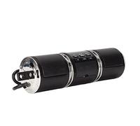Motorcycle Stereo Speakers, 7/8 to 1.25 in Handlebar Mount Music Player Amplifier System, 3.5MM AUX/USB/Memory Cards Interface, FM Radio V2.1 Speaker for Scooter, ATV, Electric Bike (Black)
