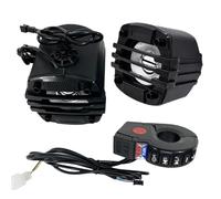 Motorcycle Stereo System - Handlebar Mount Sound Speakers, Waterproof Radio Amplifier, Hi-Fi Audio | Vor Motorcycle-Scooter Commuting Outdoor Travel Electronic Component Entert