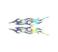 Motorcycle Sticker Reflective Self-Adhesive Decals Car Gas Tank Waterproof DIY Decoration Stickers(Colorful Gradient)