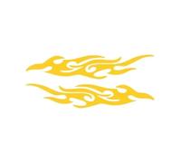 Motorcycle Sticker Reflective Self-Adhesive Decals Car Gas Tank Waterproof DIY Decoration Stickers(Reflective Yellow)