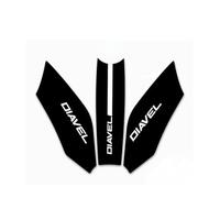 Motorcycle Sticker Side Fuel Tank Pad For Ducati Diavel DIAVEL 1260 Rubber Tank Pads Traction Knee Grip Protector Stickers Decal Gas Traction Pads(BLACK 2)