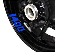 Motorcycle Sticker Wheels Decals Reflective Waterproof Stickers Rim Stripes for 1400GTR(Color 5)