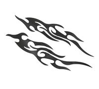 Motorcycle Stickers & Decals | Flame Pattern - 2 Pieces Emblem Stylish Waterproof Bumper Toolbox Mailbox Window Boat