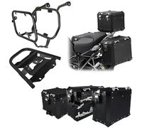 Motorcycle storage box Motorcycle Top Box Luggage Case Rack Bracket Storage Trunk Panniers Toolbox Accessories For BMW F700 GS F700GS 2012 2013 2014 2015 2016(One Set Black)