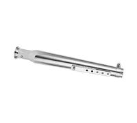 Motorcycle Straight Exhaust Pipe, Iron Perfect Replacement 45mm/1.8in Motorcycle Exhaust Pipe Interchangeable for Motorbike(Silver)