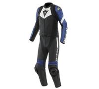Motorcycle Suit Leather Man Dainese AVRO 4 2PCS Black/White/Blue
