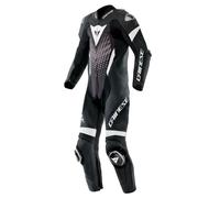 Motorcycle Suit Leather Man Dainese LAGUNA SECA 6 Black/White/Anthracite