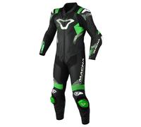 Motorcycle Suit Leather Man Macna Armadyl 1pc Black / Green