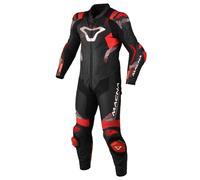 Motorcycle Suit Leather Man Macna Armadyl 1pc Black / Red