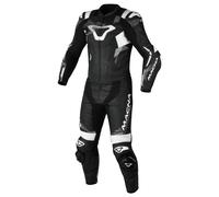 Motorcycle Suit Leather Man Macna Armadyl 2pc Black / White