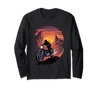 Motorcycle Sunset Journey Ride Into The Horizon Long Sleeve T-Shirt