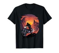 Motorcycle Sunset Journey Ride Into The Horizon T-Shirt