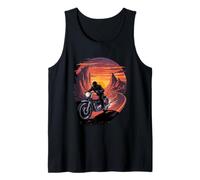 Motorcycle Sunset Journey Ride Into The Horizon Tank Top