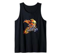 Motorcycle Superhero Fun Orange Character Tank Top