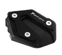 Motorcycle Support Stand Plate Motorcycle Kickstand Foot Side Stand Extension Pad Accessories For MT07 MT-07 2014-2021(Black)